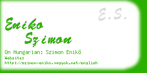 eniko szimon business card